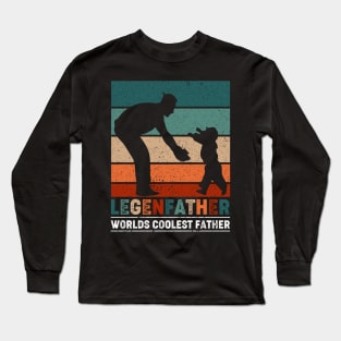 Vintage Fathers Day Dad Legendaddy World's Coolest Dad Long Sleeve T-Shirt